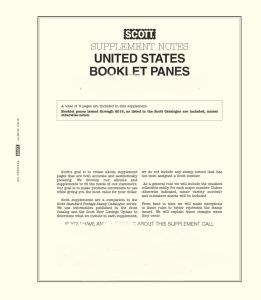 2018 Scott U.S. Booklet Panes Supplement #80 #101S018