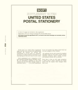 2017 Scott U.S. Postal Stationery Stamp Supplement #60 #105S017