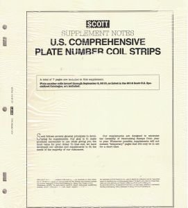 2020 Scott U.S. Comprehensive Plate Number Coil Strips Stamp Supplement #33 - 114S020