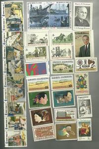 United States Commerative Single Stamp Sets 1973 Scott #1475 to #1508