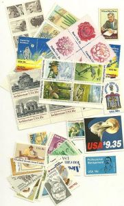 United States Commerative Single Stamp Sets 1981 Scott #1874 to #1945