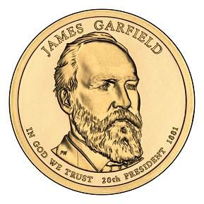 2011 P James A. Garfield Presidential Dollar