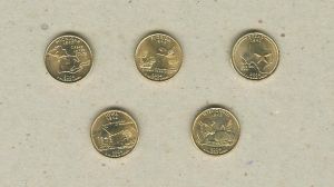 Gold Plated State Quarter Michigan 2004