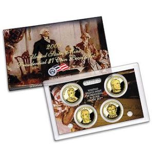 2009 United States Proof 4 Coin Presidential Dollars Set