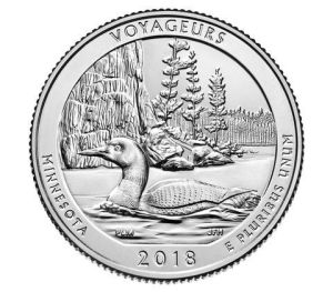 2018 P Voyageurs National Park Quarter