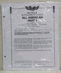 NEW 2024 Minkus All American Part 1 Stamp Supplement (Regular & Commemorative Postage) #MAA124