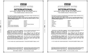 2024 Scott International Stamp Supplement #59 A & B for 2023 Stamps