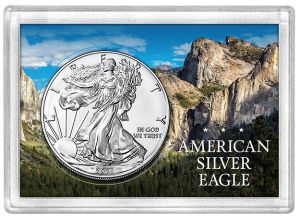 Harris 2x3 Frosty Edge American Silver Eagle Holder Mountain Forest