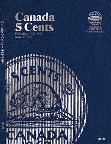 Whitman Coin Folder #3199 Canadian 5 Cents Volume 1 1922-1964