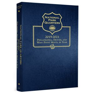 National Park Quarters 2019-2021 P, D, & W Mints 4 page Whitman Classic Album #4957