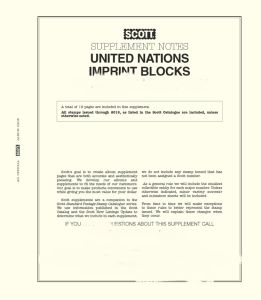 2018 Scott U.N. Imprint Blocks Supplement #62 #552S018