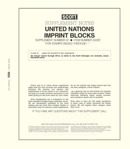 2020 Scott U.N. Imprint Blocks Supplement #69 #552S020