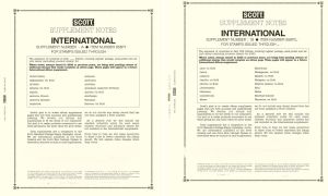 Scott International Stamp Supplement # 54 A & B for 2018 Stamps