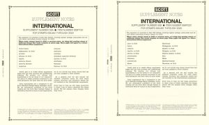 Scott International Stamp Supplement # 56 A & B for 2020 Stamps