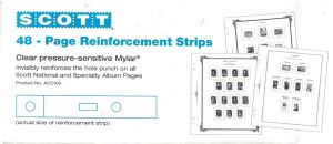 Scott Square / Round Hole Page Reinforcement Strips for National and Specialty Albums #ACC100 