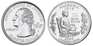 Alabama State Quarter 2003 Philadelphia Mint
