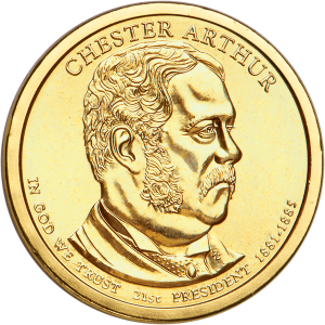 2012 P Chester A. Arthur Presidential Dollar
