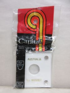CLOSE OUT Capital #144 2x2 Australia Gold 1/10 Nugget Coin Holder WHITE