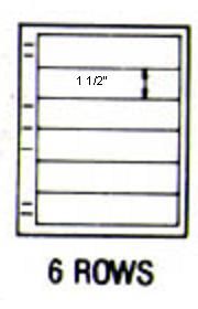pack of 10 Hagner Style Stock Sheets 1 sided 6 rows