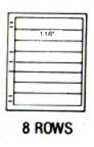 pack of 10 Hagner Style Stock Sheets 2 sided 8 rows