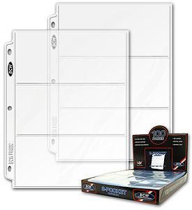 Close Out BCW Polypropylene 3 pocket Page