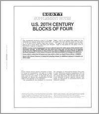 2015 Scott U.S. Blocks of Four Stamp Supplement #76 140S015