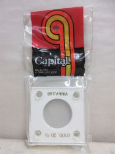 CLOSE OUT Capital #144 2x2 Great Britain Gold 1/2oz Britannia Coin Holder WHITE