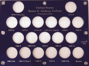 Capital 454C Susan B Anthony Dollars Complete Set