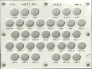 Capital #453 Mercury Dimes 1934-1945S