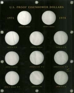 Capital 460E U.S. Proof Eisenhower Dollars 1971-1978 S