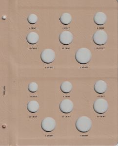 Dansco Coin Album Page for Euro coins 