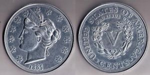 Coin Coasters - Liberty Nickel