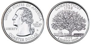 Connecticut State Quarter 1999 Denver Mint