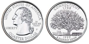 Connecticut State Quarter 1999 Philadelphia Mint