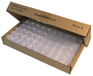 bulk pack of 250pcs. Nickel 21.2mm Direct-Fit Guardhouse EvoCore coin holders #724681
