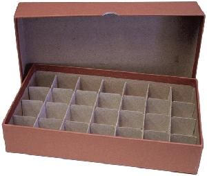 Round or Square Half Dollar Coin Tube Box - Brown