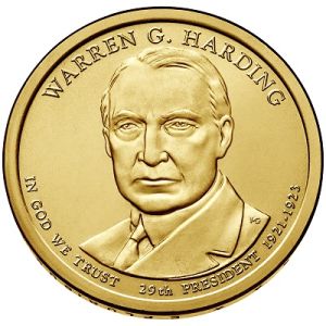 2014 D Warren Harding Presidential Dollar