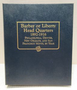 Liberty Head Barber Quarters 1892-1916 4 page Whitman Classic Album #9120