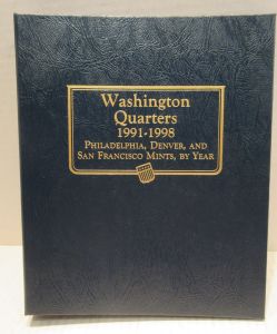 Washington Quarters 1991-1998 2 page Whitman Classic Album #9123