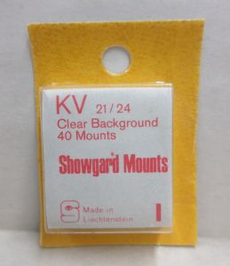 Showgard KV 21x24 Stamp Mount Clear Background Only