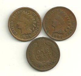 1898 Indian Cent Good to Very Good Condition