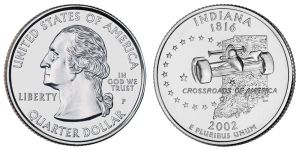 Indiana State Quarter 2002 Philadelphia Mint