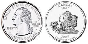 Kansas State Quarter 2005 Philadelphia Mint