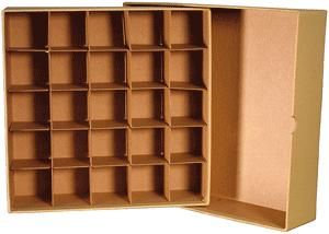 Round or Square Large Dollar Coin Tube Box - Tan