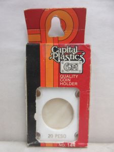 CLOSE OUT Capital #144 2x2 Mexico Gold 20 Peso Coin Holder WHITE