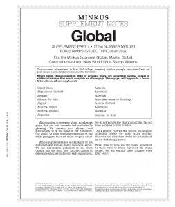 2021 Minkus Worldwide Global Stamp Supplement Part 1 & 2