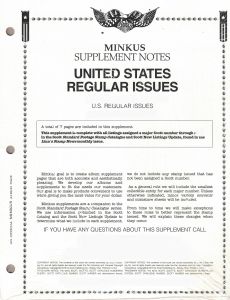 2022 Minkus U.S. Regular Issues Stamp Supplement #MUSR22