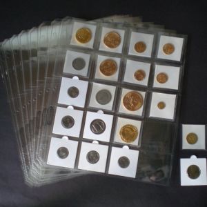 pack of 100 Supersafe PVC Free 20 Pocket Page for 2x2 Coin Holders
