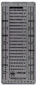 Unitrade Metal  Perforation Gauge Unslotted "Perfecta" #USU429