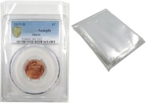 Clear Coin Protector Bag for Certified / Slab Coins - Resealable Top